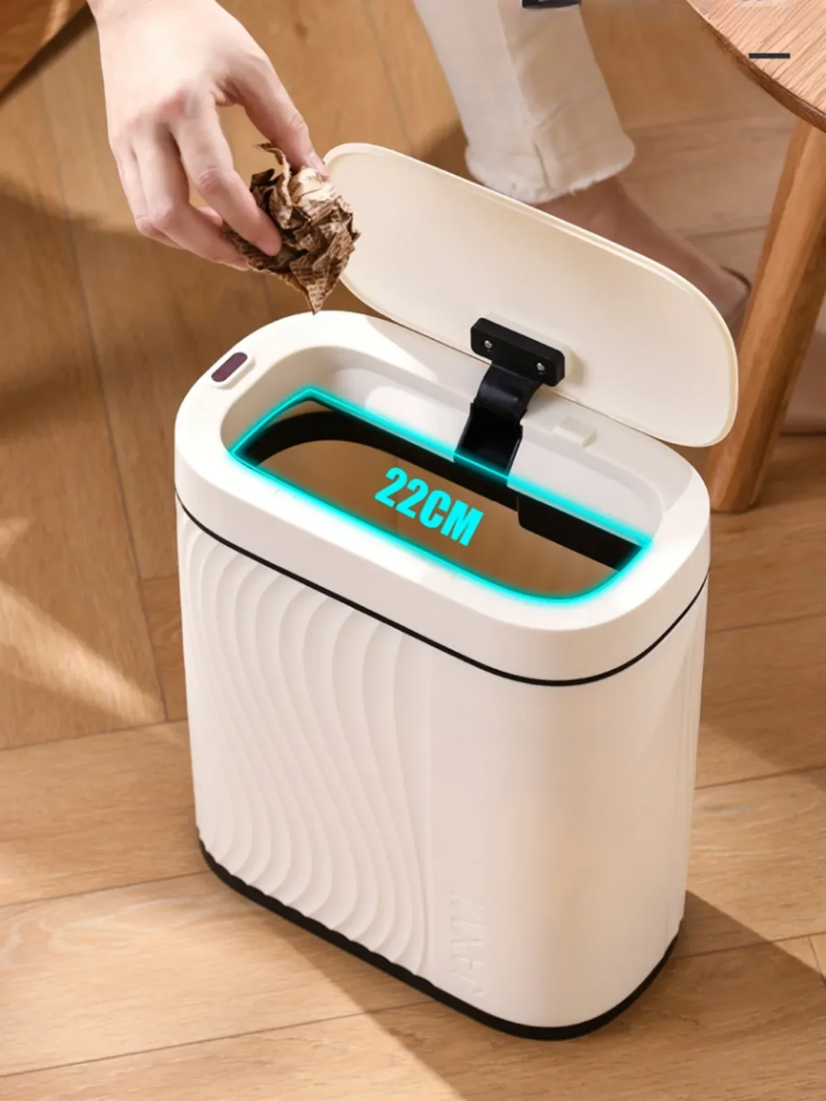 8L Smart Trash Can Bedroom Automatic Sensor Trash Can with Lid Kitchen Toilet Smart Sensor Waterproof Waster Bin Household Items