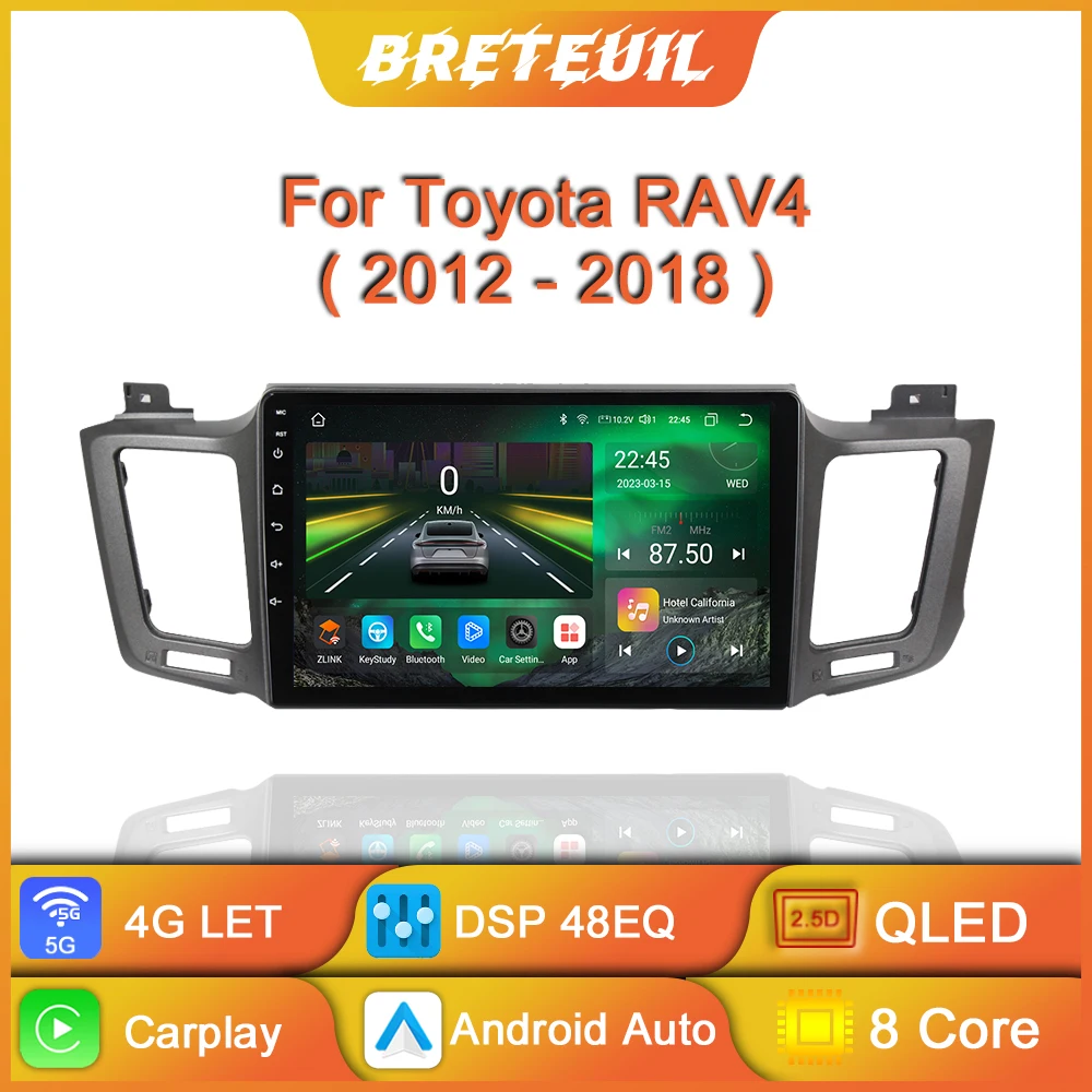 

Android Car Radio For Toyota RAV4 Rav 4 XA40 2012 - 2018 Multimidia Video Player Navigation GPS Carplay Touch Screen Auto Stereo