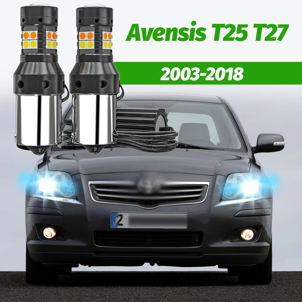 2x Dual Mode Blinker + Tagfahrlicht Zubehör LED DRL Für Toyota Avensis T25 T27 2003-2018 2007 2008 2009 2010 2011