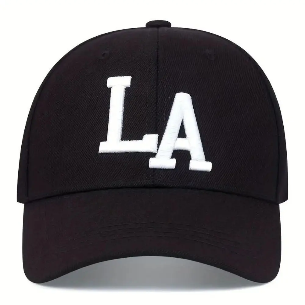 LA letter Baseball cap Casual women\'s fashion letter embroidered visor with adjustable all-match Cap