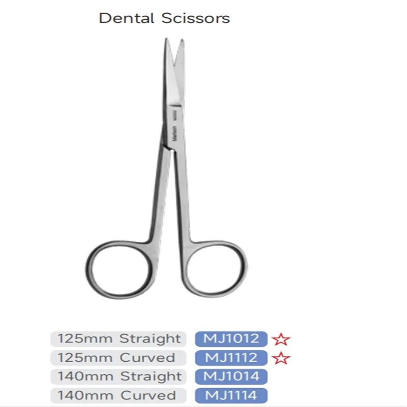 Hot Sale Merison Dental Surgical Scissors Multiple surgical scissors available for selection