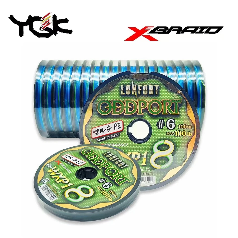 Original YGK X-BRAID L0NFORT ODDPORT WXP1 X8 Fishing Line 1200m