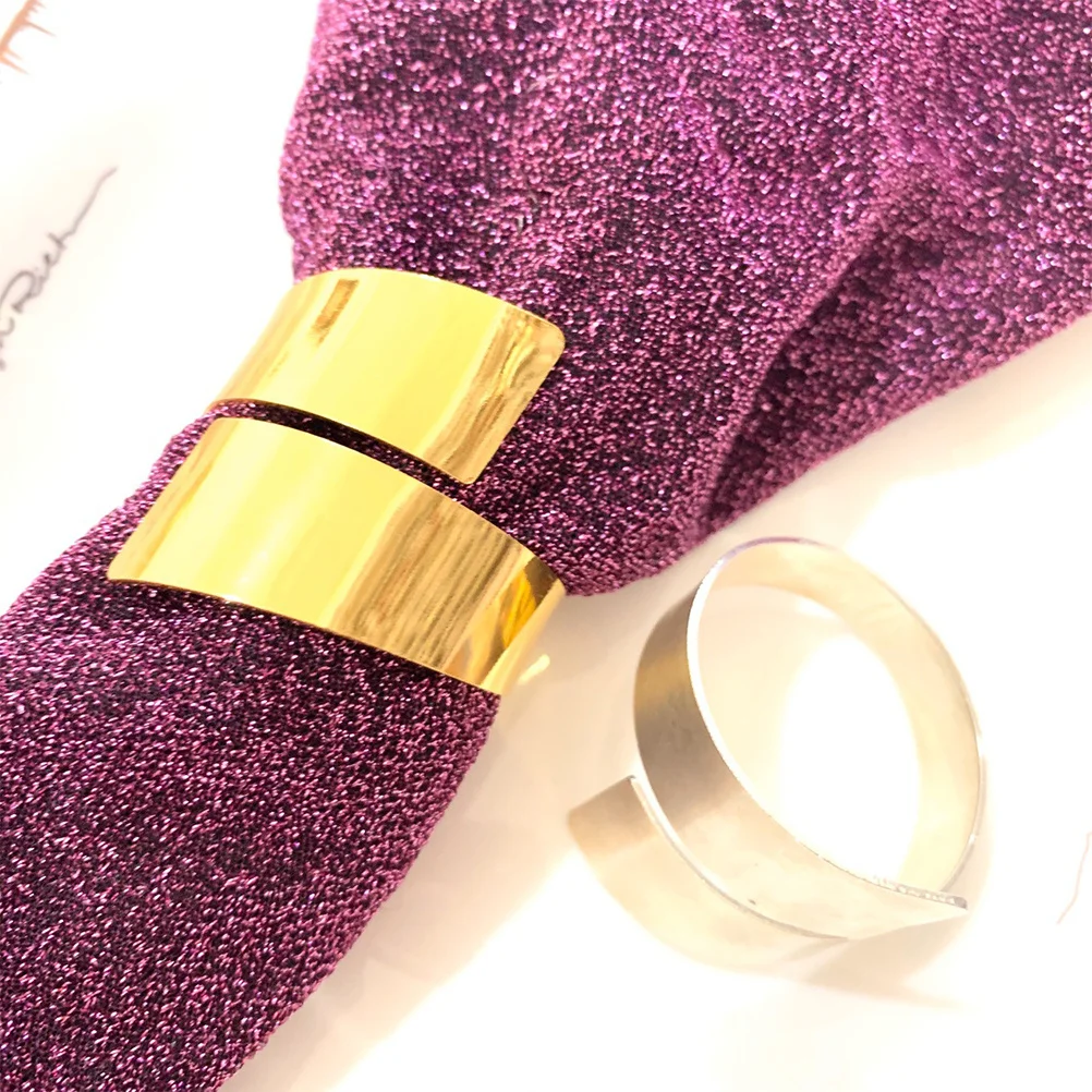 

12Pcs Napkin Rings Elegant Gold Metal Buckles for Restaurant Home Dinner Party Table Decor Napkin Rings Tableware Accessories