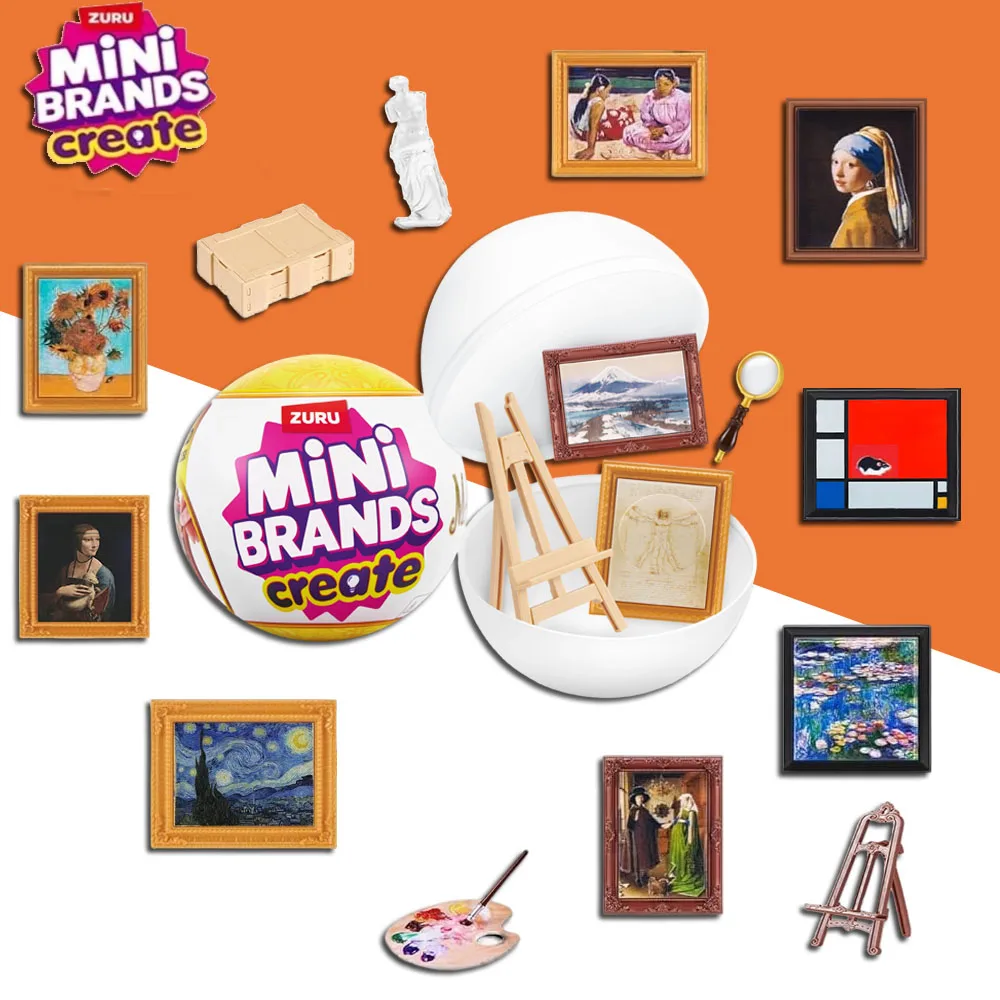 

Zuru Mini Brands Create Masterpieces Series 1: Загадочная коробка-сюрприз, коллекционные миниатюрные игрушки, ассортимент, новинка