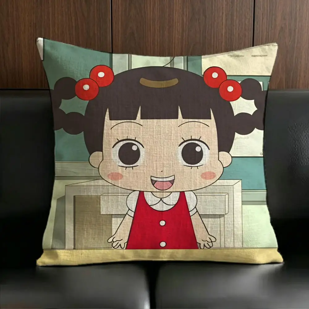 ANIME H-Hello Jadoo Cushion Cover Anti-dustmite Pillowcase Invisible zipper silky short plush Sofa cushion cover