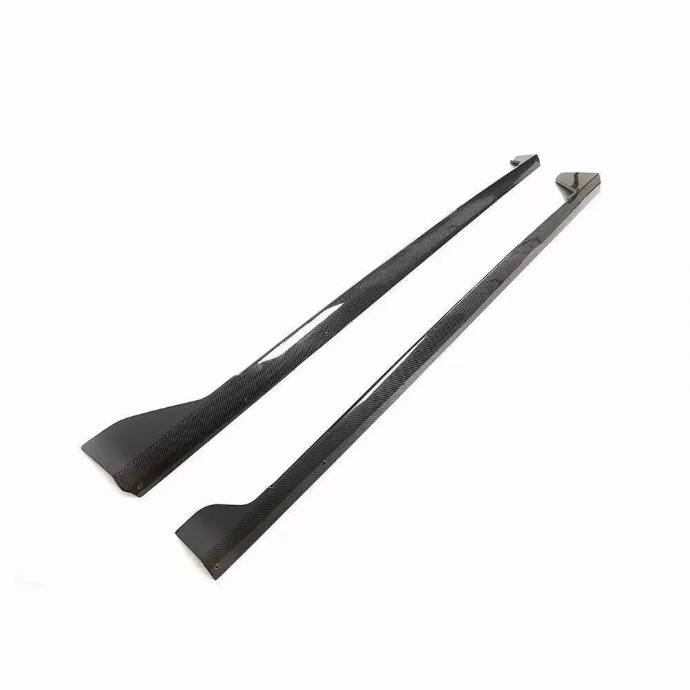 Bestselling 2022-IN Car Dry Carbon Fiber Side Skirt Suitable for BMW 2 Series G42 MC Style Double Door Extended Side Skirt 3
