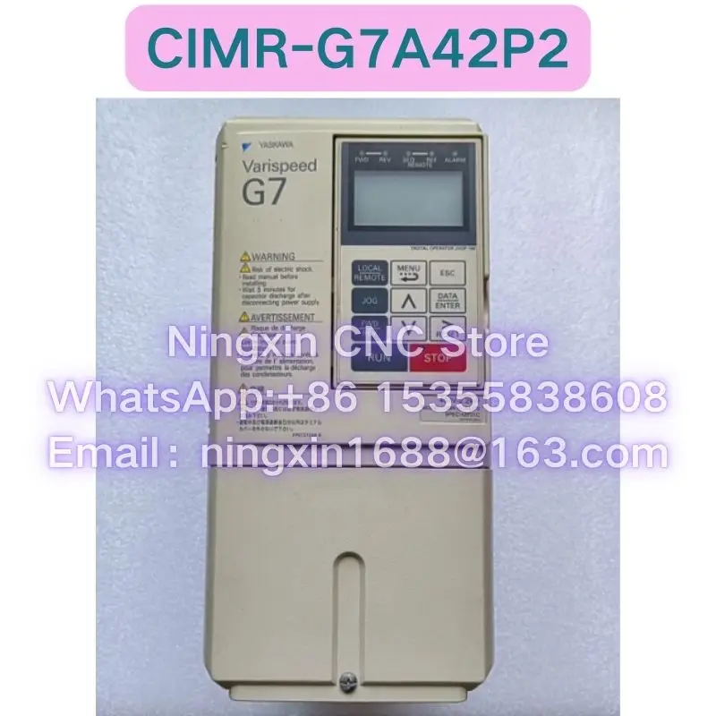 Second-hand CIMR-G7A42P2  Inverter Functional test OK Fast delivery