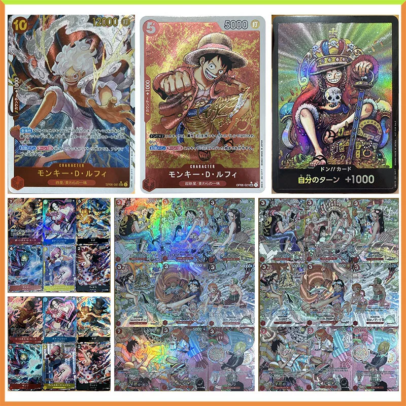 

Anime ONE PIECE DIY ACG Luffy Ace Hancock Sabo Sanji Reiju Robin Zoro Nami Game Collectible Cards Toys for boys Birthday Gift