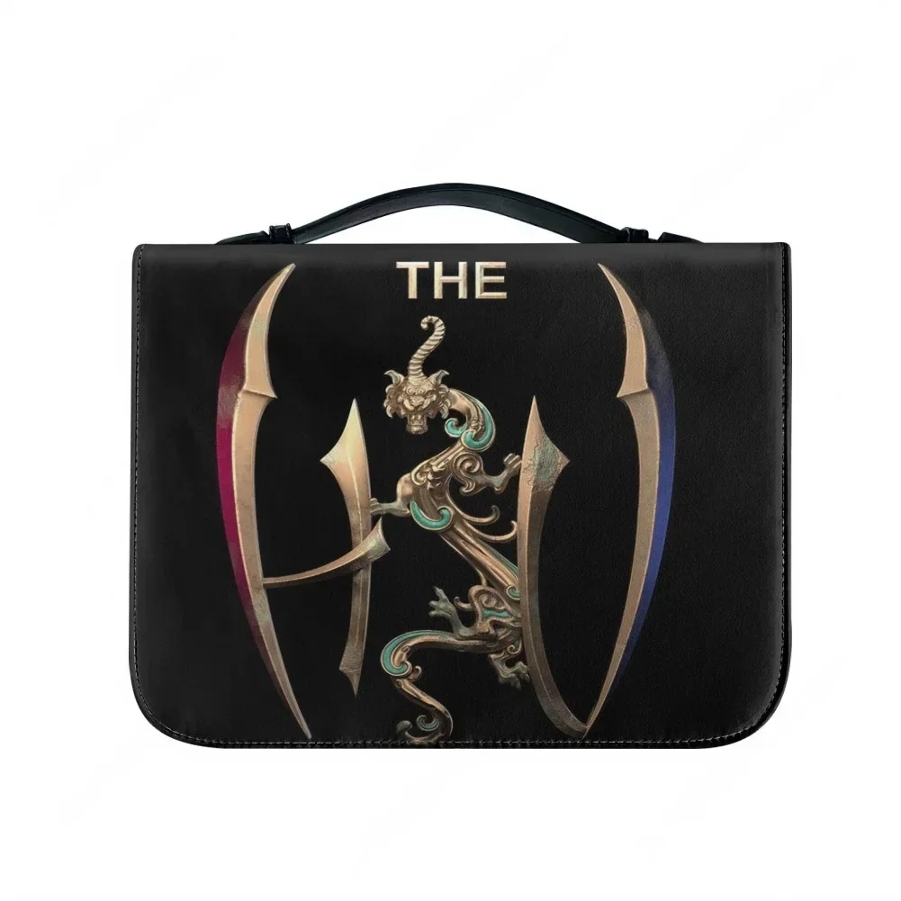 The Hu band Snow Red Hun Rock Band Totem Bible Bags Christian Gifts Cover Bible Pack Waterproof Leather Bag Pockets Package Case