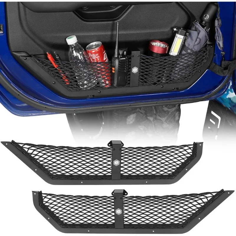 Front Door Pocket Storage Mesh Cargo Net for JL Gladiator JT Accessories Door Side Insert Organizer