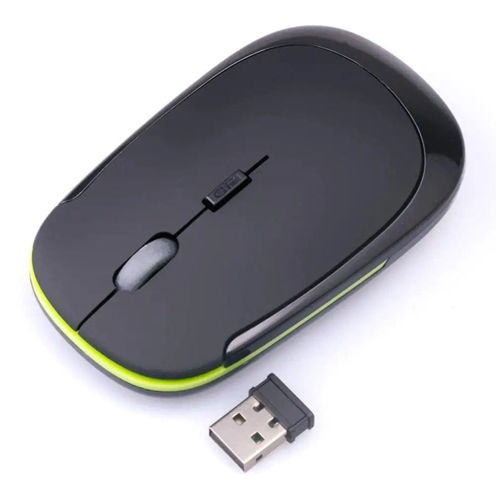 Slim Wireless Mouse 2.4GHz Optical Mice 1600DPI Gamer Office Quiet Mouse Ergonomic Design Mice For PC Laptop