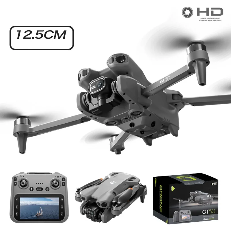 GT50 RC-Drohne 8K HD Luftbildfotografie Quadcopter UAV GPS WiFi Dual-Kamera Dreiseitige Hindernisvermeidung Ferngesteuertes Fluggerät