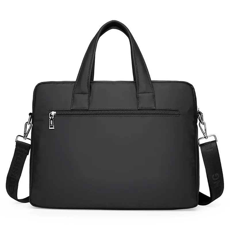 กระเป๋าเอกสารผู้ชายสุดหรูอเนกประสงค์ ทำจากไนลอน กระเป๋าทำงานเรียบง่าย ความจุขนาดใหญ่ สะพายไหล่เดียว ใช้เป็นกระเป๋าถือสำหรับนักธุรกิจหรือกระเป๋าสะพายข้าง