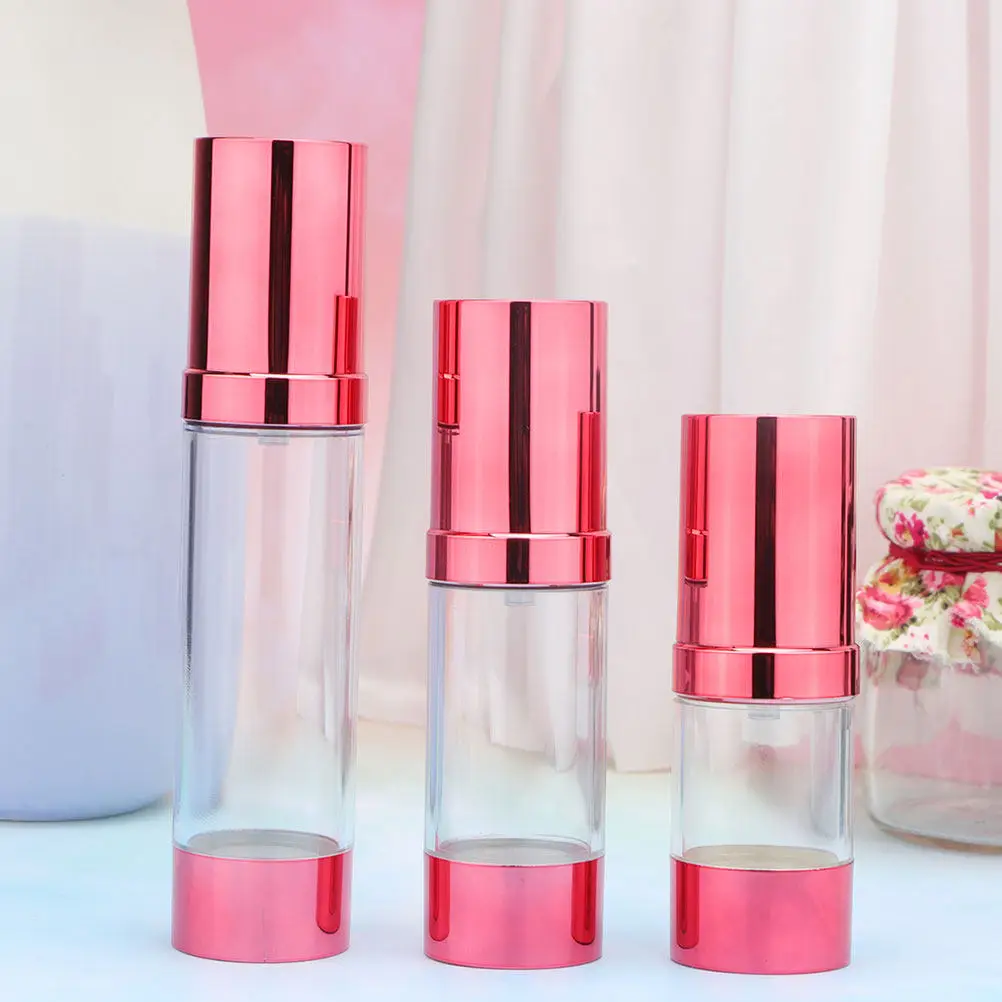 6Pcs 15Ml Premium ABS PP Pet Travel Cosmetics Dispenser Bottle Set Leakproof Lightweight Empty Lotion Shampoo Makeup Remover