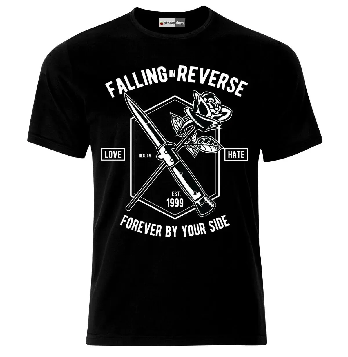 Falling In Reverse Love And Hate T-Shirt. Summer Cotton Short Sleeve O-Neck Mens T Shirt New S-3XL