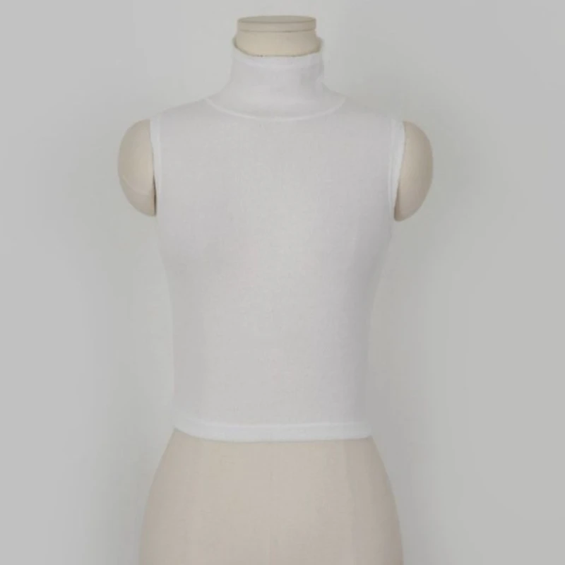Mulheres slimteturtleneck transparente camisola 2026 verão cor sólida regata coreano sexy versátil casual colheita topo y2k roupas