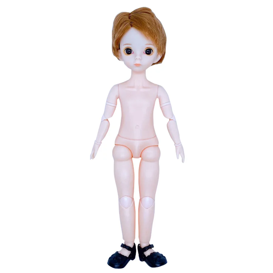 Boys 30cm Dolls With Hair 3D Eyes Shoes 20 Ball Jointed Swivel Naked 12 Inch DIY Collocation 1/6 BJD Doll for Kids Toys