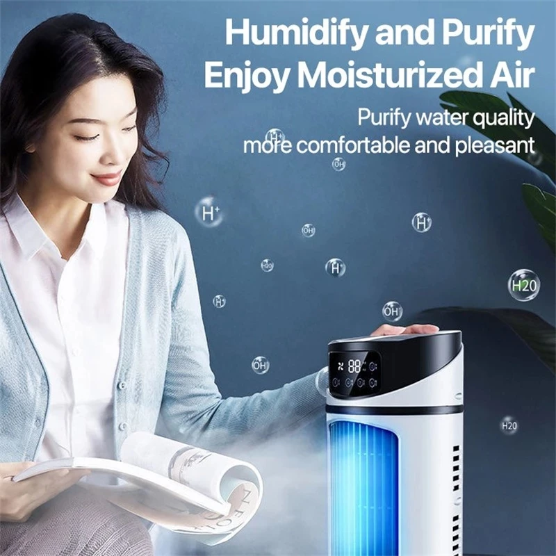 Minienfriador de aire para el hogar, aire acondicionado portátil para oficina, ventilador de refrigeración de escritorio, humidificador de aire, novedad de 2023