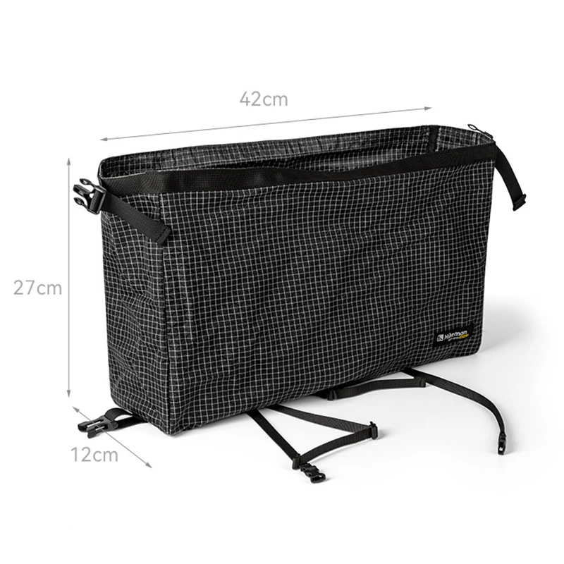 Outdoor Hiking Accessory Pouch Multifunctional Dyneema Waterproof Bag Expandable Backpack Top Compartment