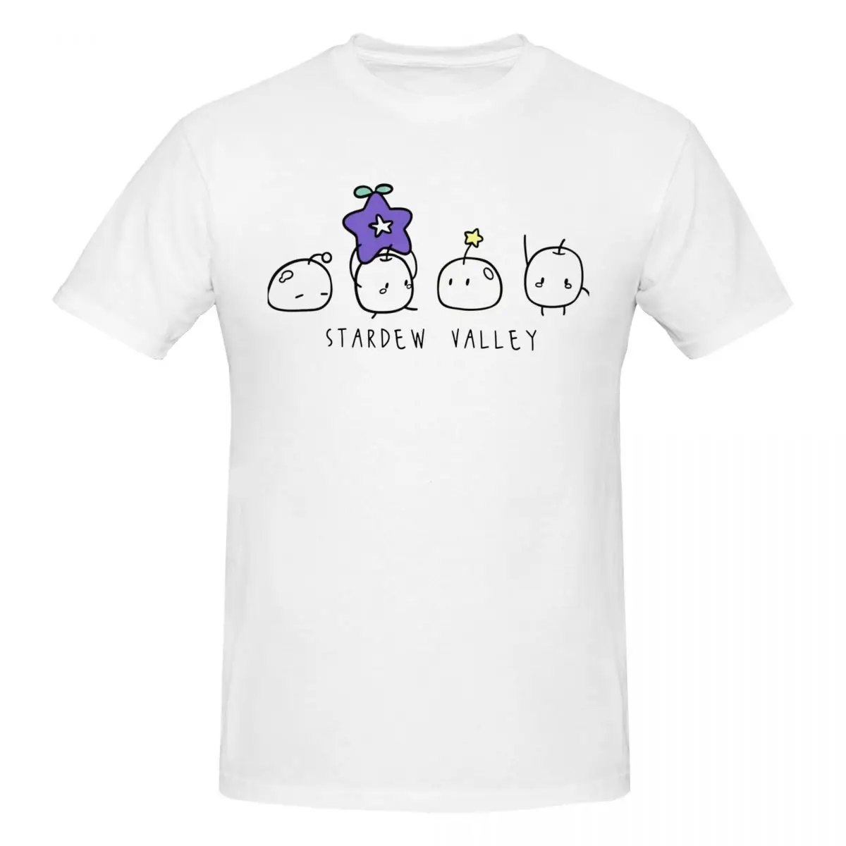 Novelty Stardew Valley Junimos T-Shirt for Men Women Crew Neck Cotton T Shirt Short Sleeve Tee Shirt Birthday Gift Clothes