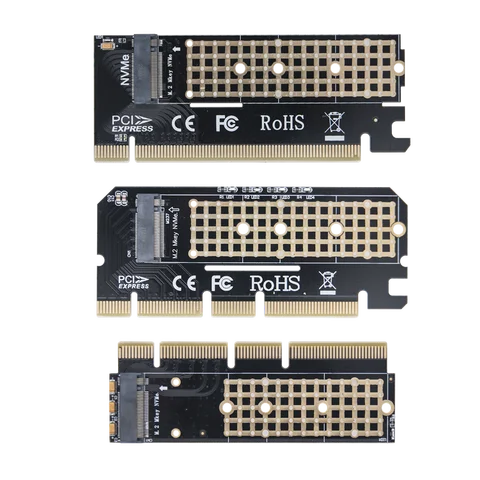 Carte adaptateur M.2 NVMe m-key vers PCIe 3.0 SSD PCIe X4 X8 X16 pour ordinateur de bureau carte graphique PCI-E Sot