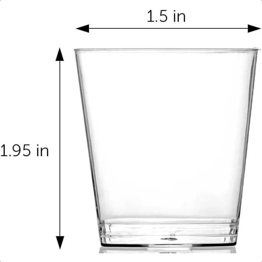1 أوقية نظارات لقطة 80 كوب من البلاستيك الشفاف الصلب أكواب الحفلات القابل للتصرف أكواب صغيرة كؤوس النار 80 حزمة