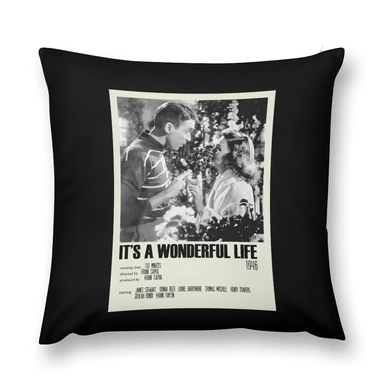 It’S A Wonderful Life Alternative Poster Art Movie Large (3) Throw Pillow Christmas Pillow Covers pillow