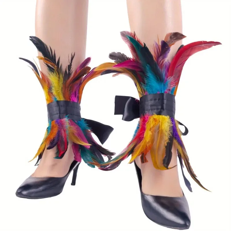 

Пушистый браслет на ногу для женщин, панк-браслет на щиколотку, аксессуар для костюма на Хэллоуин и косплей-вечеринок