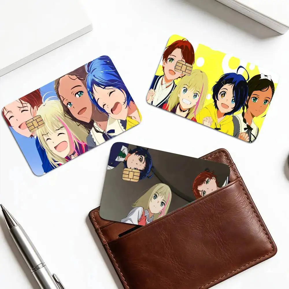 Animation Wonder Egg Priority Credit Card Sticker Waterproof PVC Skin Cover For Debit Bank Card, Removable Card Decal Wrap