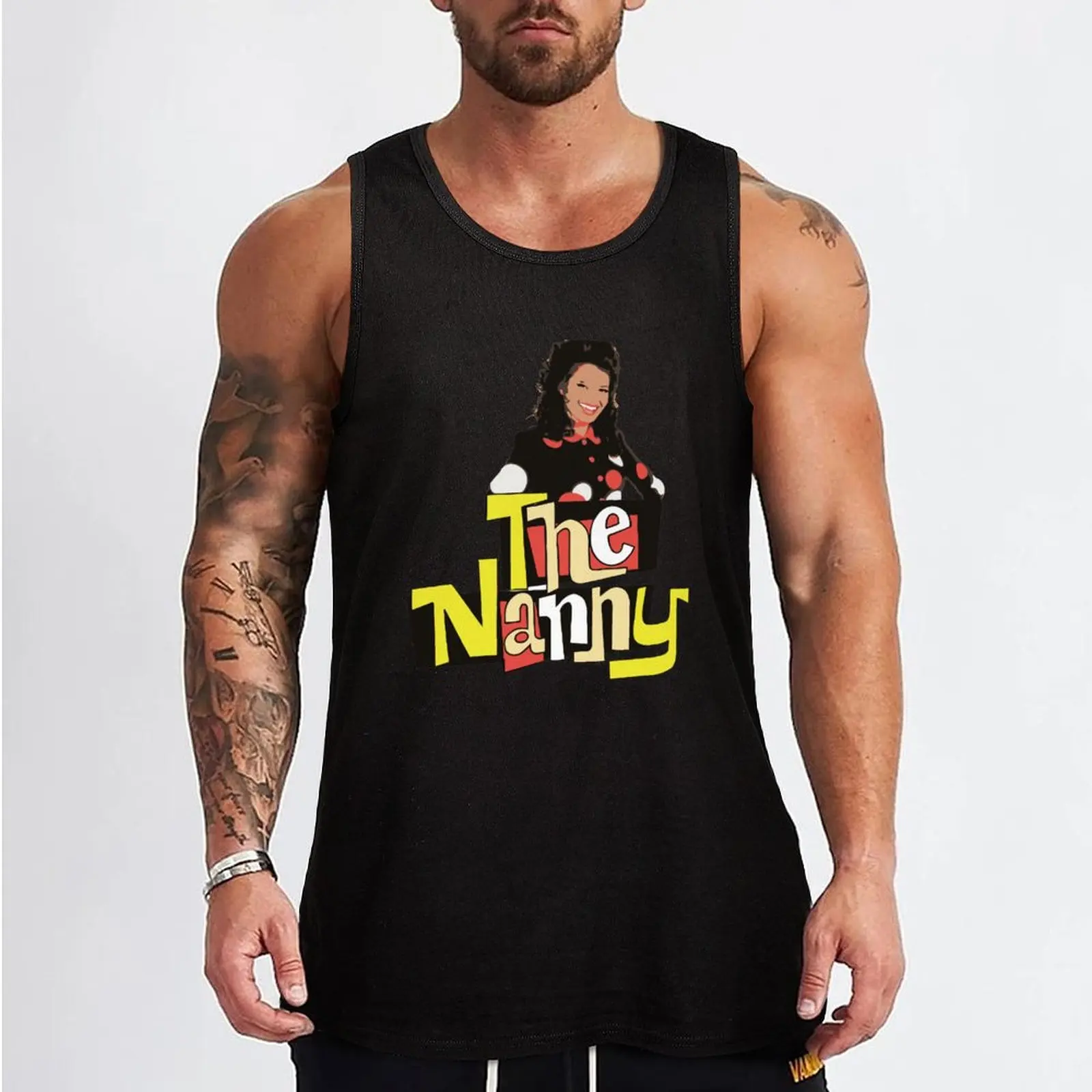 The Nanny 1990s 90s Retro Vintage Tank Top bodybuilding for men anime top sleeveless gym shirts male