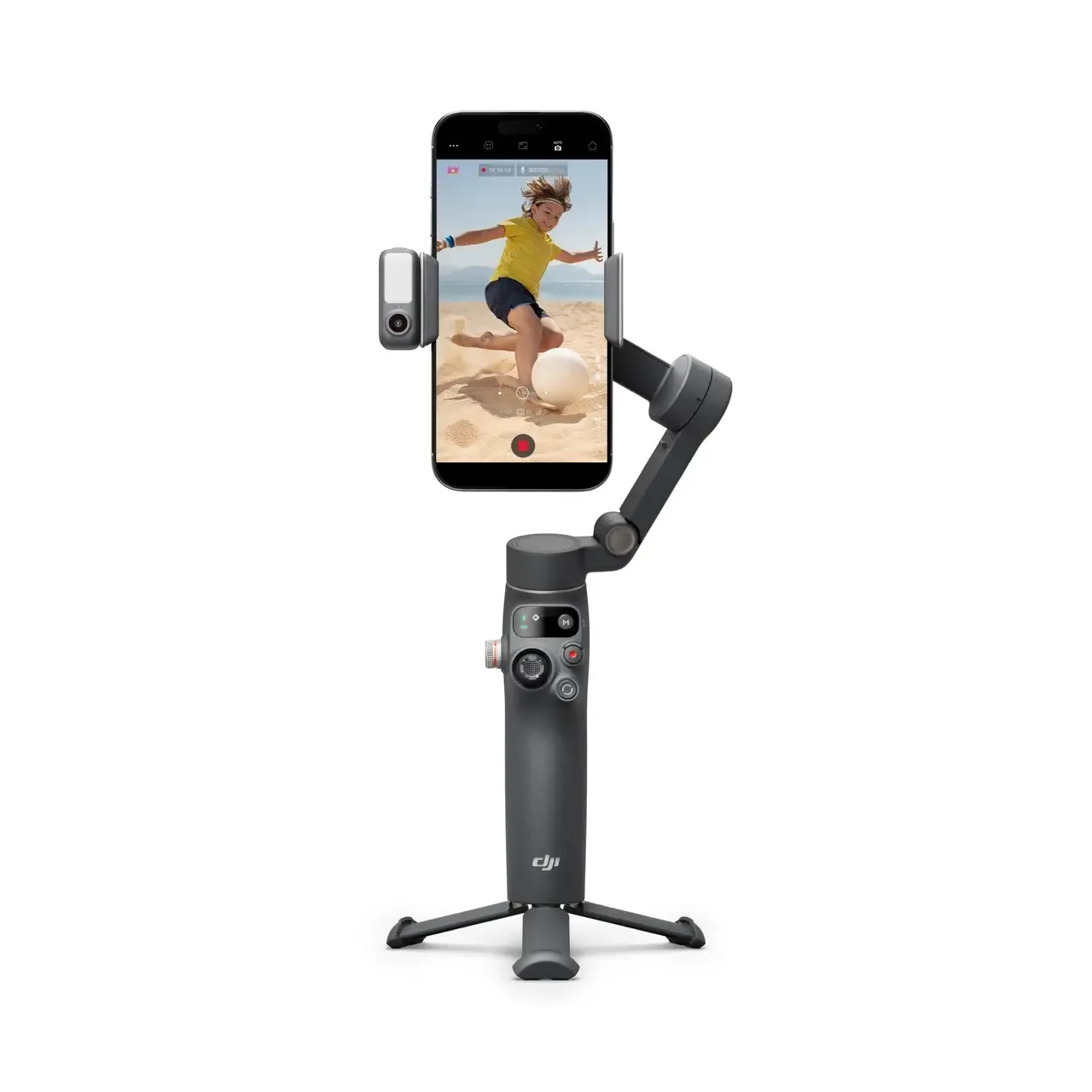 DJI Osmo Mobile 7P مثبت Gimbal 3 محاور تتبع أصلي للهاتف المحمول Gimbal وظائف الصوت والإضاءة المتكاملة