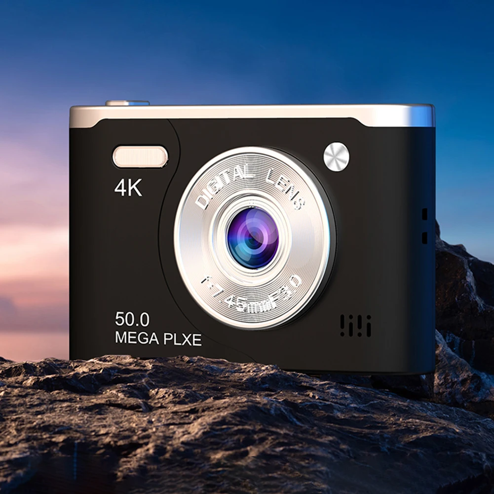 Kamera Digital 8x Zoom Digital Kamera Mirrorless Perjalanan Mini Kamera Fotografi Lensa Ganda Kamera Video Foto untuk Pelajar Perjalanan