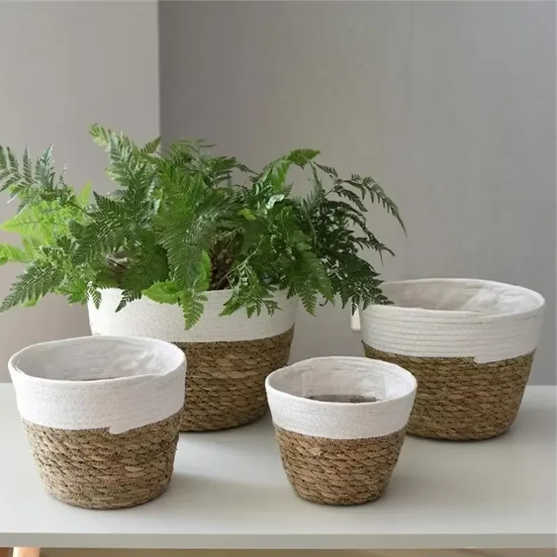 Portable Laundry Basket Cabinet Oval Cart Rectangle Hollow Wicker Bamboo Slim Design Maximum Capacity Storage Solution