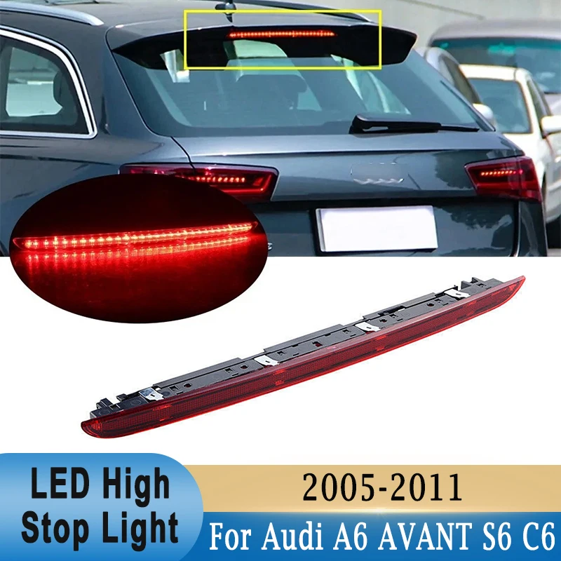 

Светодиодный третий стоп-сигнал с высоким установленным, дополнительный стоп-сигнал, черный/красный Len 4F9945097 для Audi A6 AVANT S6 C6 2005-2011