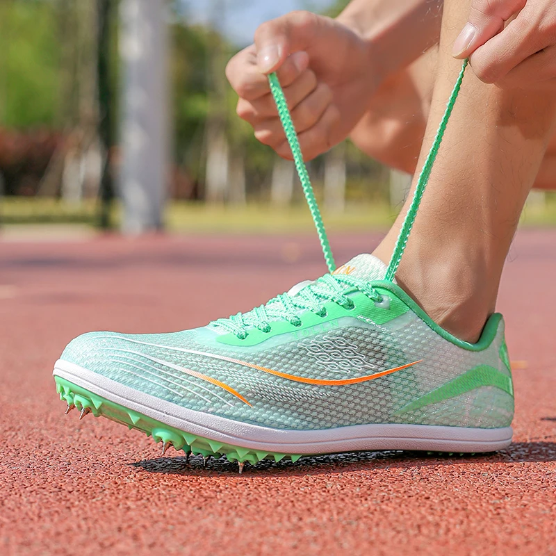 Brand Fashion Running Spikes Shoes Man High Quality Tracking Shoes Women Professional Luxury Sports Shoes Men spikes atletismo