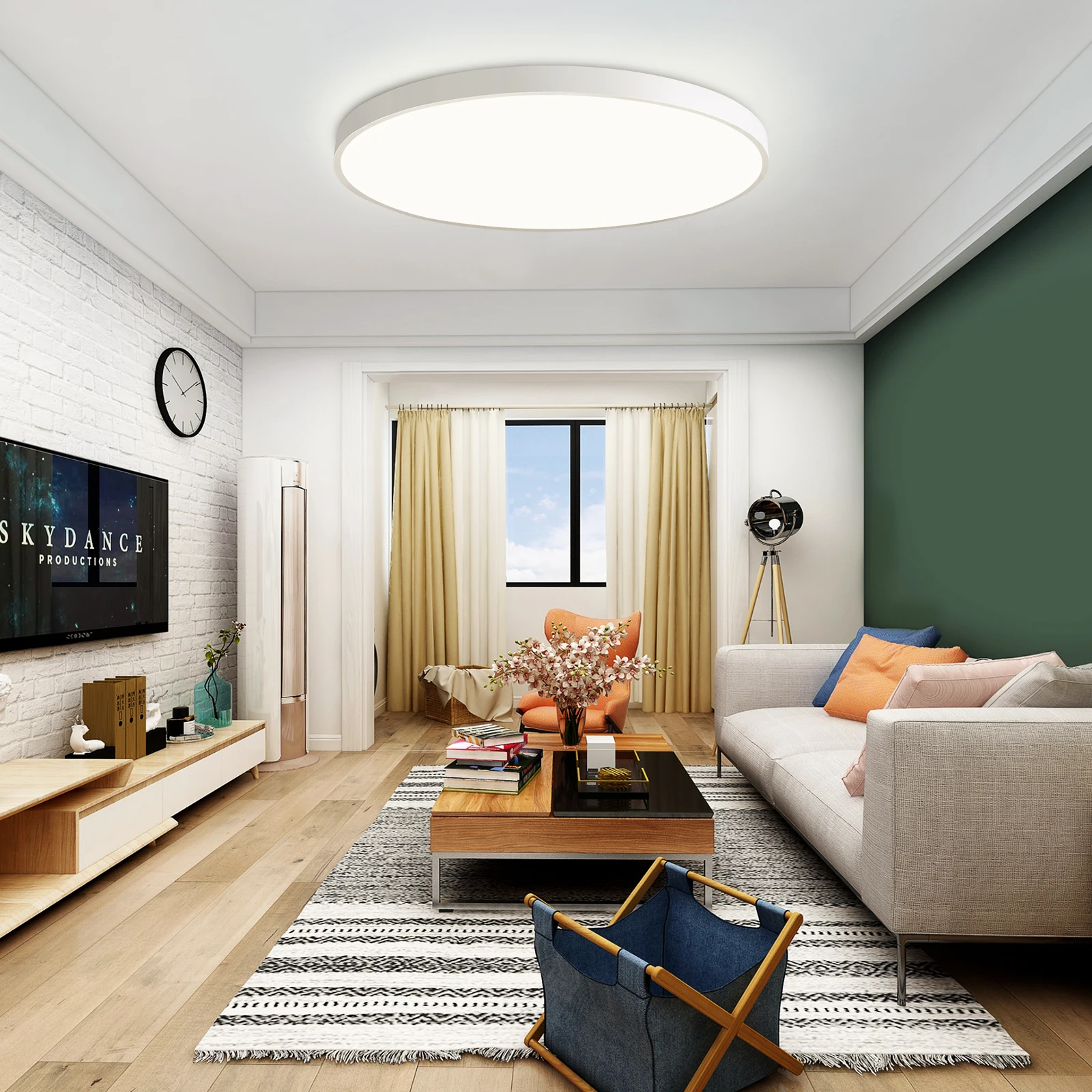 LED Deckenleuchte Rund 30CM/40CM/50CM 3000K Modern Deckenleuchte Wohnzimmer 24W/36W/54W Büro Deckenleuchten für Schlafzimmer