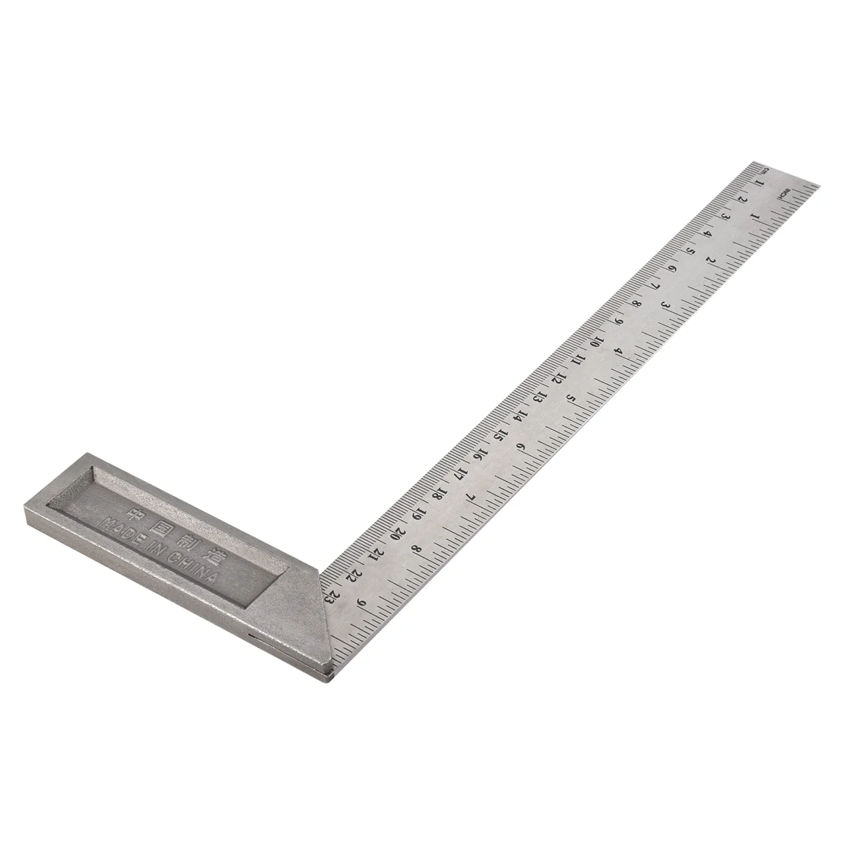 90 Degree 25cm Length Stainless Steel L-Square Angle Ruler