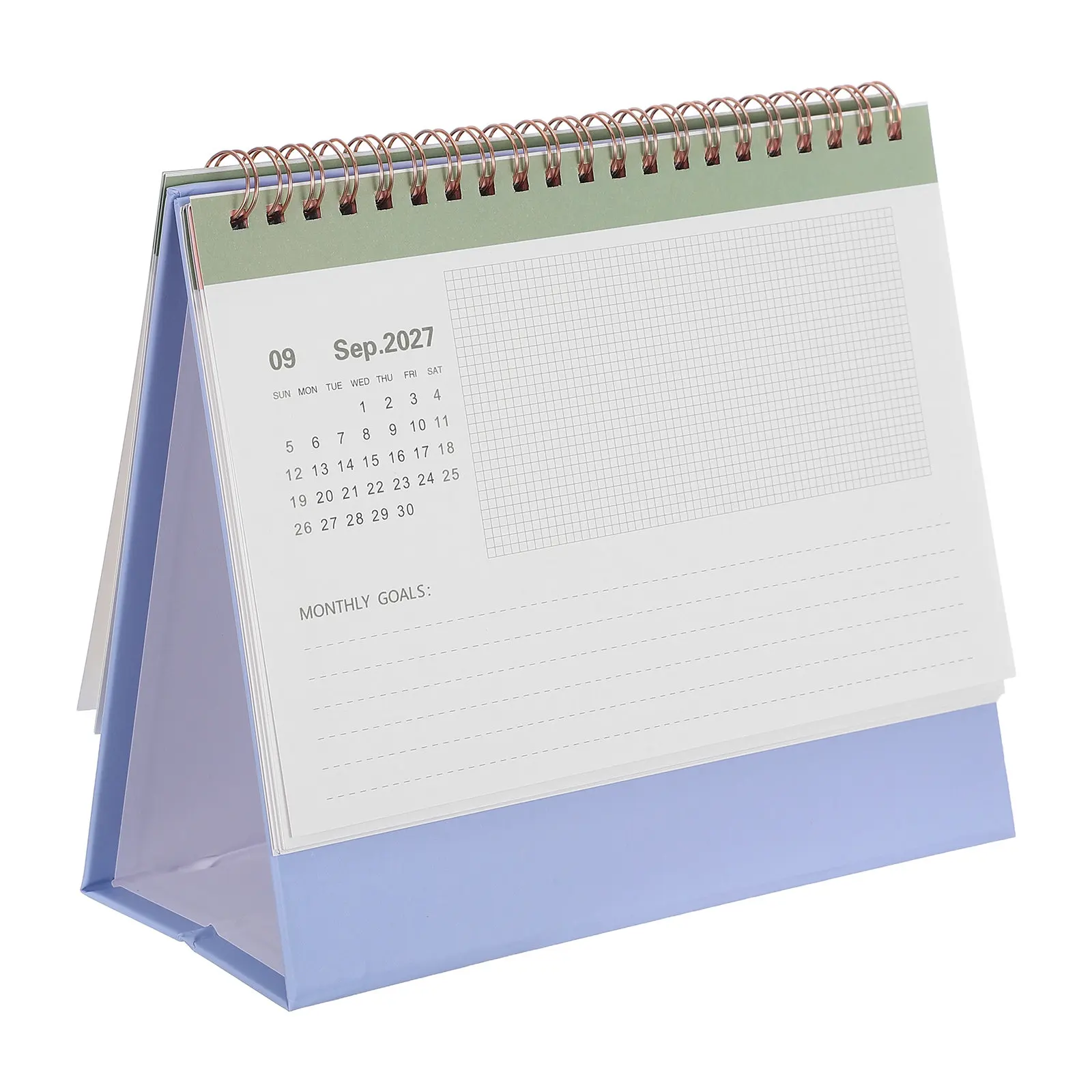 2027 Desk Calendar Compact Standing Flip Monthly Planner Paper Academic Organizer for School Home Office 2027 Desk Calendar