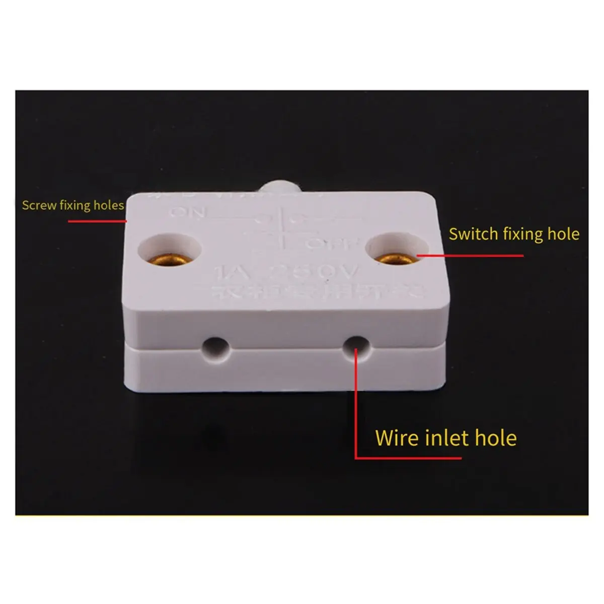 Automatic Reset Closet Cabinet Light Switch Household Wardrobe Door Control Switch for Cabinet Lighting White