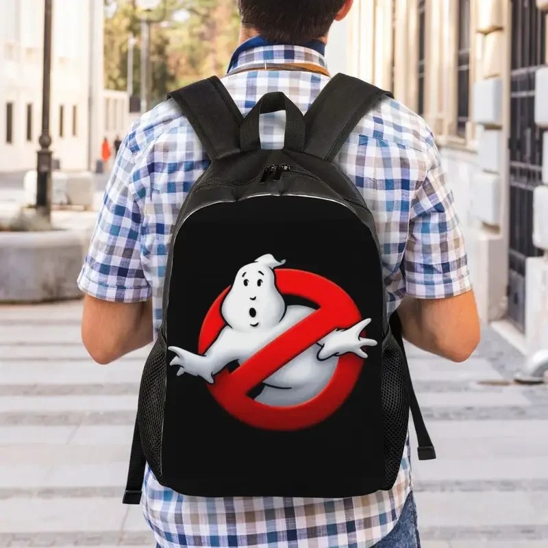 Custom Ghostbusters Logo Backpack for Boys Girls Supernatural Comedy Film College School Travel Bags Bookbag Fits 15 Inch Laptop