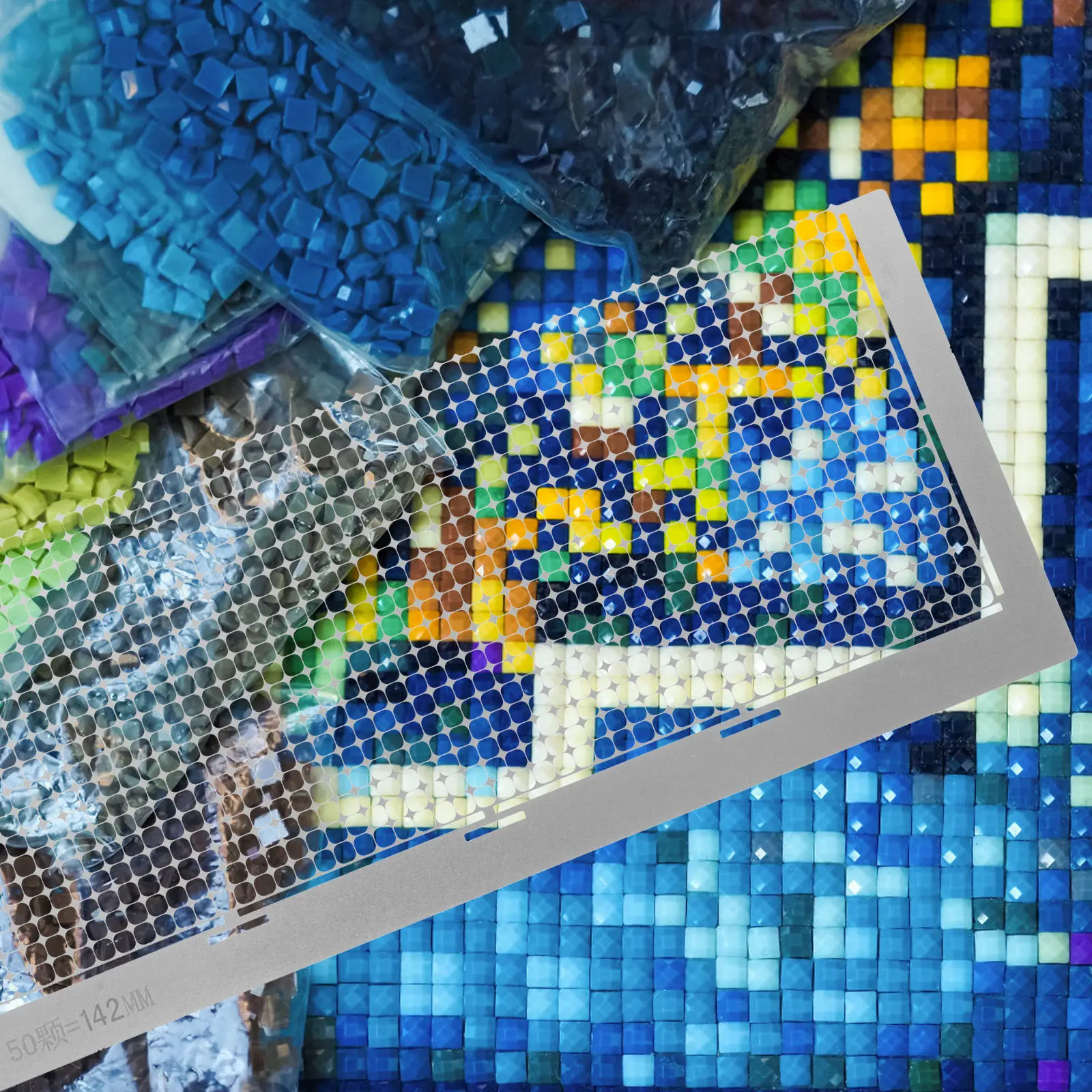 

2 шт. линейки из нержавеющей стали с сеткой на 1020 отверстий для алмазной вышивки, для полной вышивки 5D, для DIY алмазного искусства и вышивки по схемам