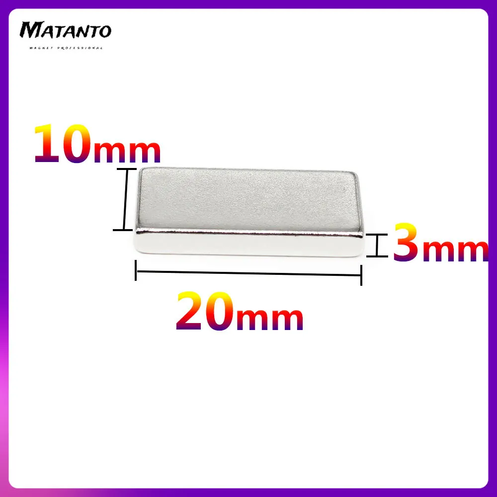 5/10/20/30/50/100PCS 20x10x3 mm Block Rare Earth Magnet N35 Neodymium Magnet Sheet 20x10x3mm Permanent NdFeB Magnet 20*10*3