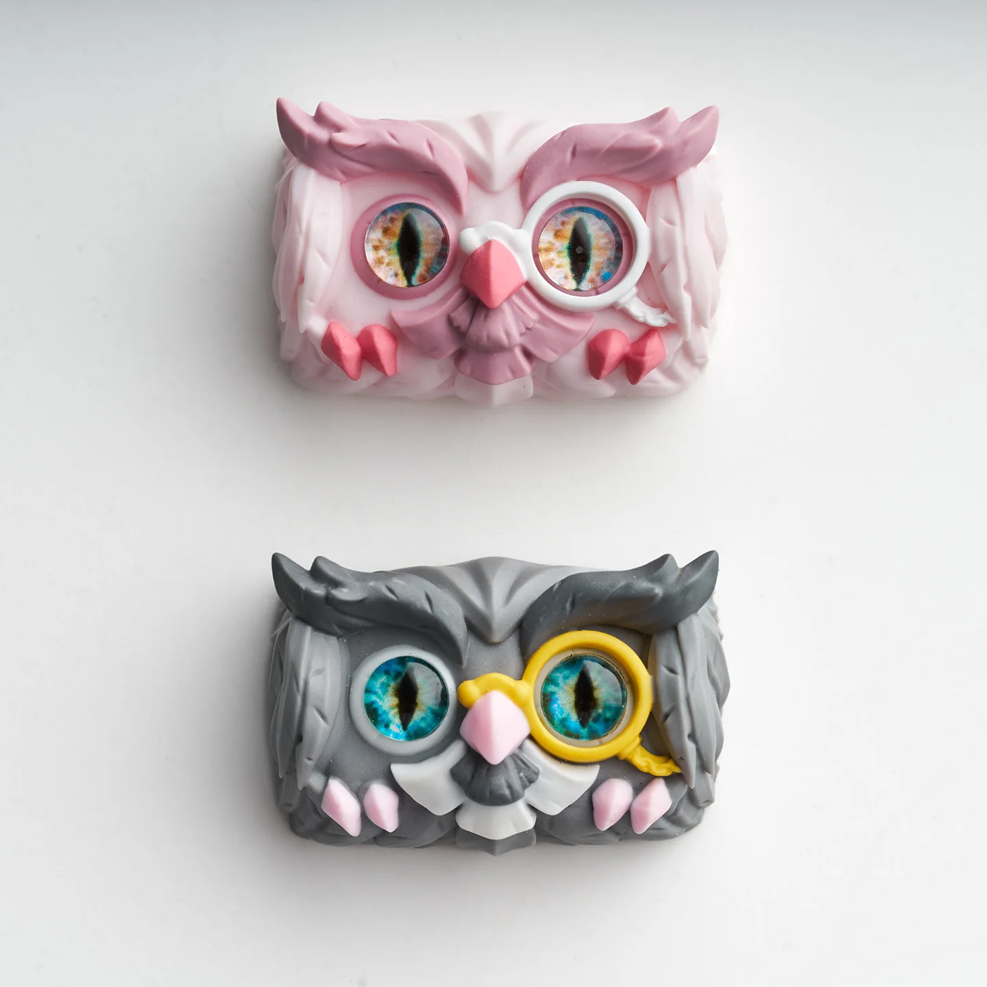OWLAB Owl Resin Artisan Keycaps TAB Key Handmade Keyboard Caps Custom MX Switches Key Caps Mechanical Keyboard Accessories Gift