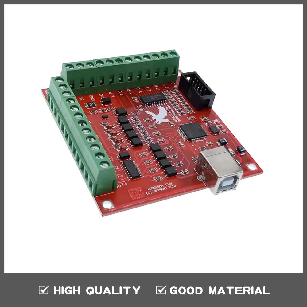 モーションコントローラーCNC USBブレイクアウトボード,4軸インターフェースドライバー,100KHz,mach3