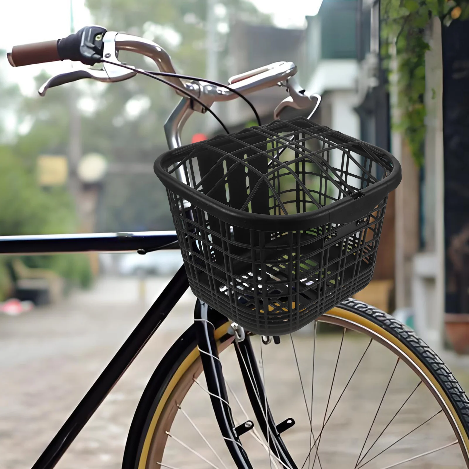 

Front Basket For Bike Thickened Electric Bike Wire Basket, Detachable Bicycle Front Container, Universal Fit For Mountain