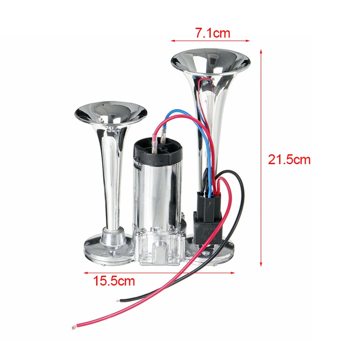 แตรไฟฟ้า12V 600Db แตรคู่แตรรถวาล์วน้ำไฟฟ้าแตรปั๊มลมไฟฟ้าสำหรับรถยนต์เรือรถบรรทุก