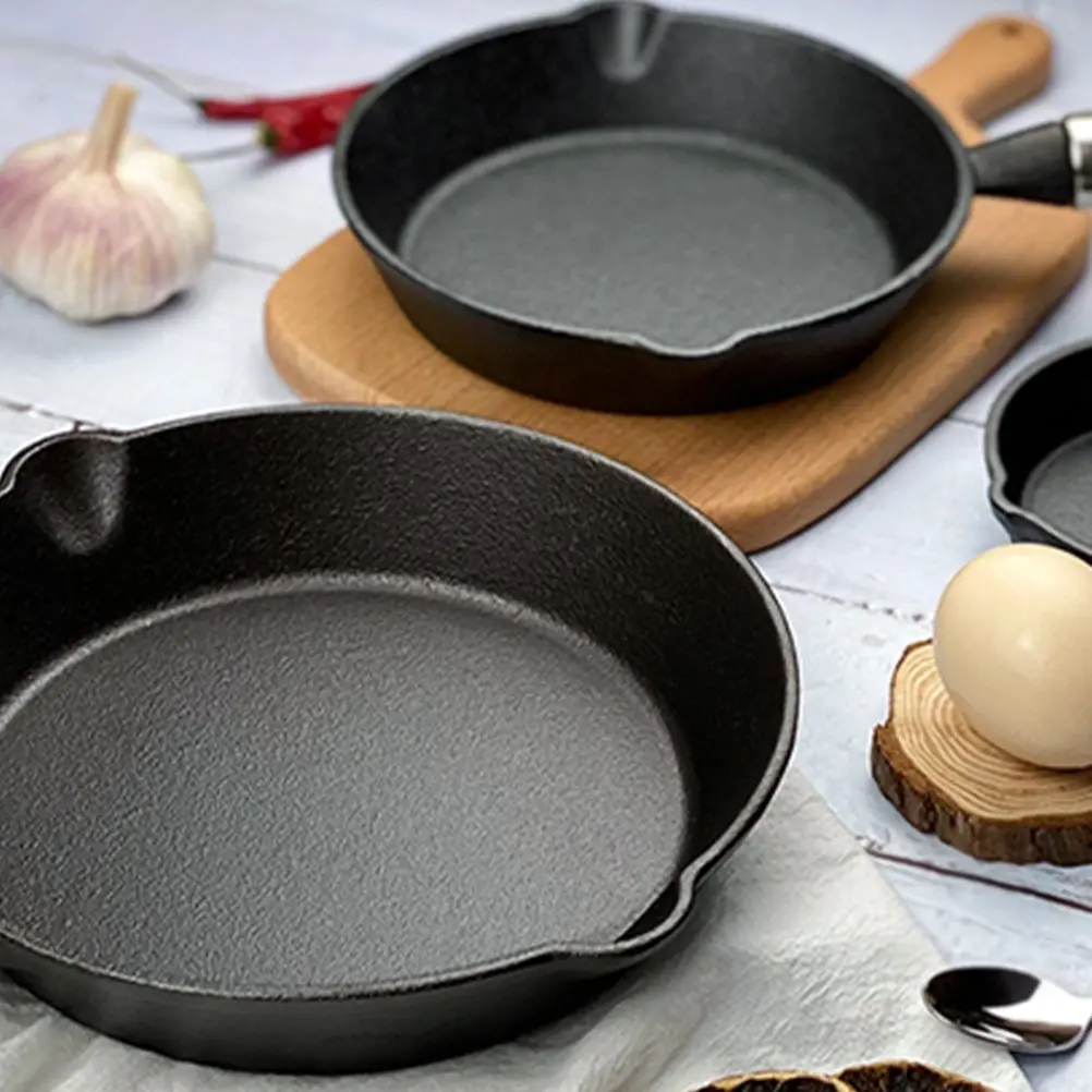 

1 шт. мини-сковорода для жарки в масле, премиум-качество, из чугуна, с антипригарным покрытием, для кемпинга, дома, кухни, для приготовления блинов и омлетов