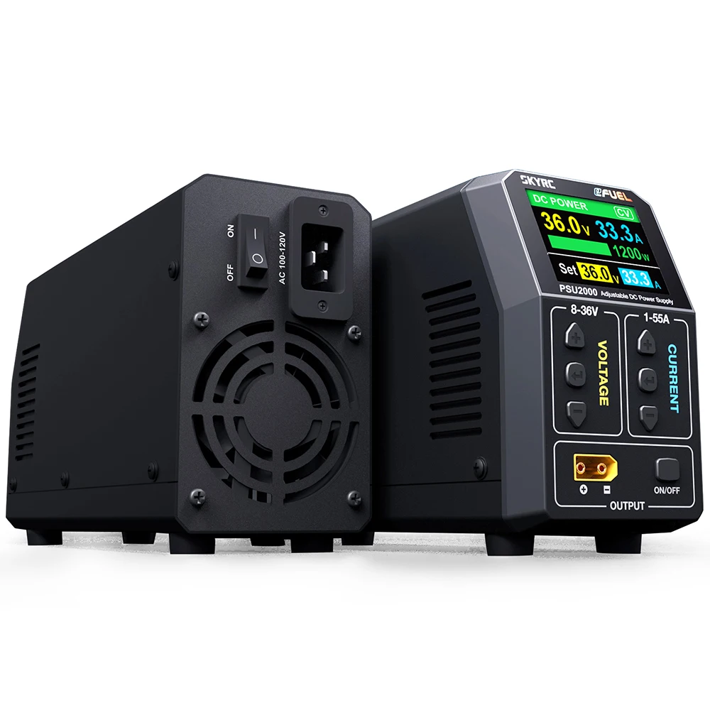 SKYRC Adjustable DC Power Supply PSU2000 eFUEL 8–36V 55A XT90 High Power for RC LiPo Chargers iCharger DX6 ISDT K2 ToolkitRC M8D
