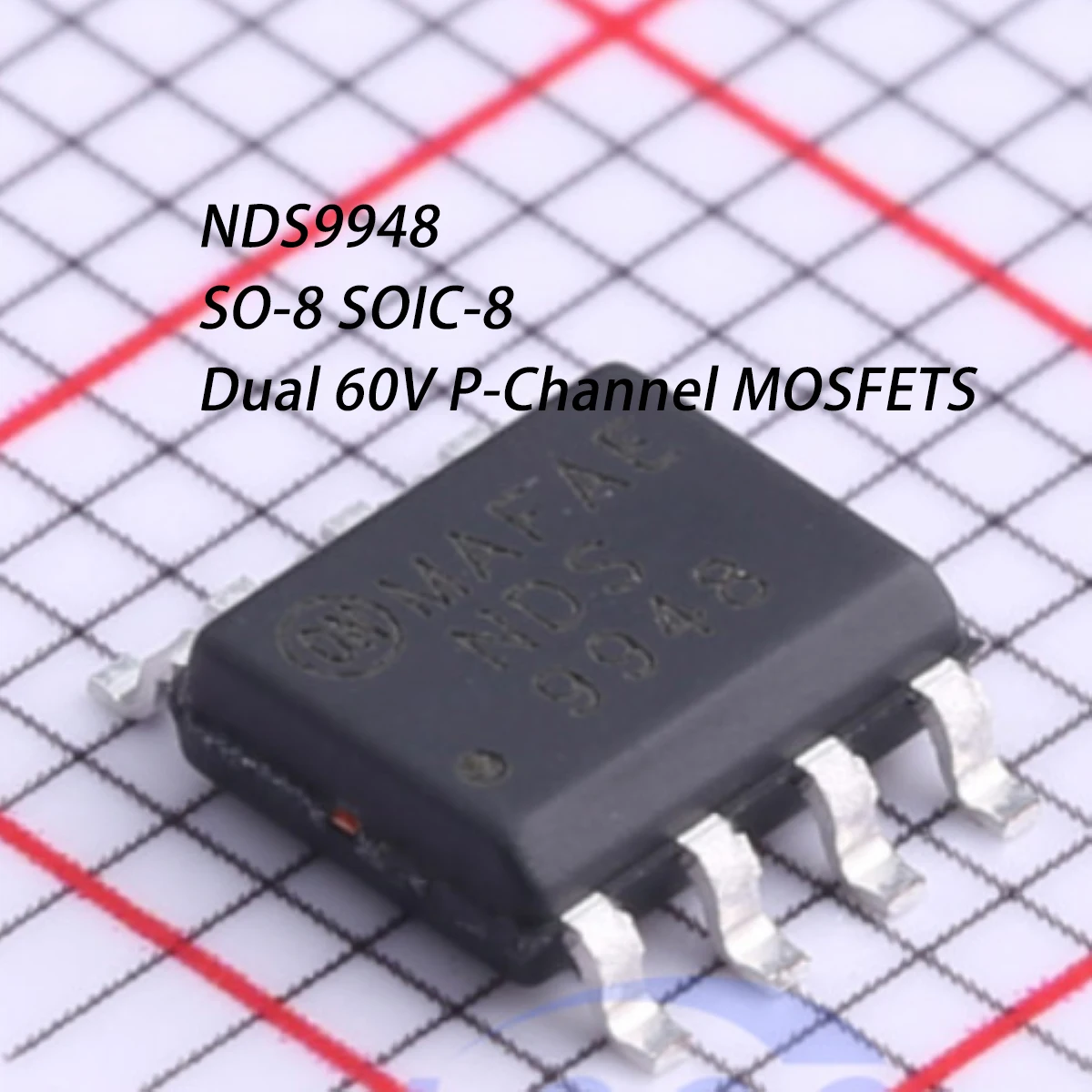 10PCS NDS9948 SO-8 SOIC-8 SOP-8 Dual 60V P-Channel 2.3A 250mΩ@10V 2P-CH NEW Original MOSFETs Field-Effect Transistor NDS9948