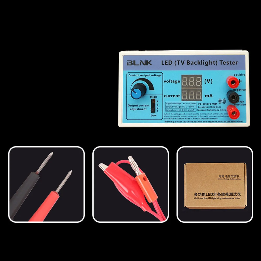 Multipurpose 0-230V Output LED Lamp Strips Beads Test Inspection Tool Measurement Instruments TV Backlight Tester Meter